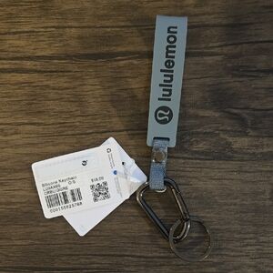 Lululemon Athletica Gray Silicone Keychain